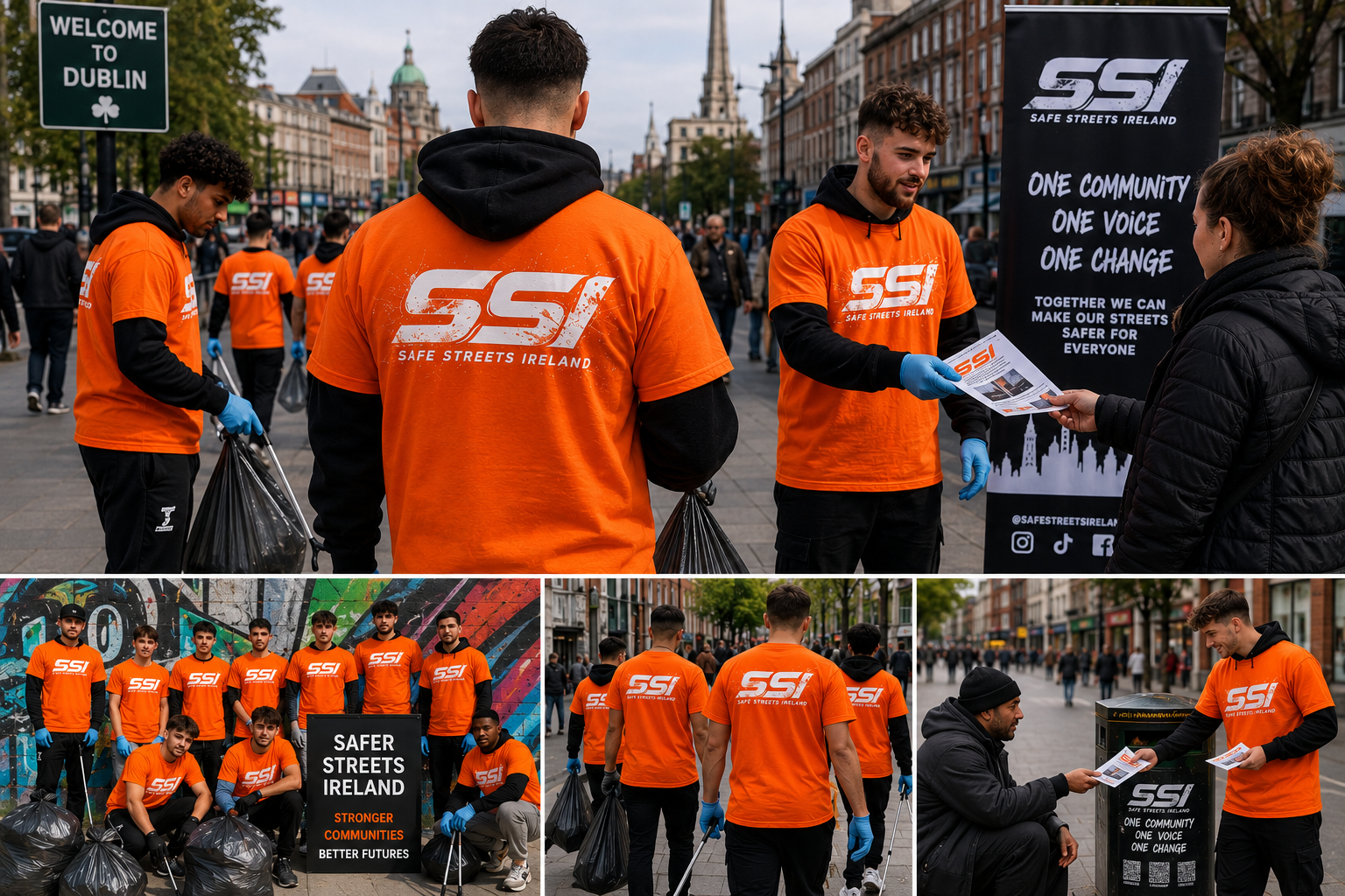 Safe Streets Ireland volunteers in action on Dublin streets
